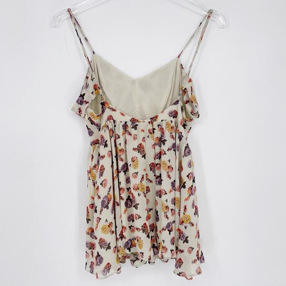 Kimchi Blue Size 0 Romper Cream Off The Shoulder Tank Sleeveless Low Cut Back - Picture 9 of 10